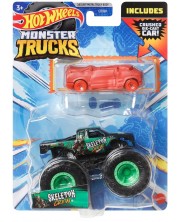 Бъги Hot Wheels Monster Trucks - Skeleton Crew, с оранжева количка -1