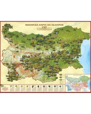 България. Винарска стенна карта (Винил - 140 х 110 cm) -1