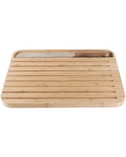 Бамбукова дъска и нож за хляб Pebbly - размер L -1
