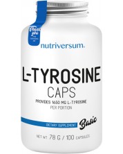 Basic L-Tyrosine, 550 mg, 100 капсули, Nutriversum