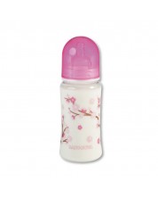 Пластмасово шише с широко гърло Baby Nova PA - 300 ml, розово