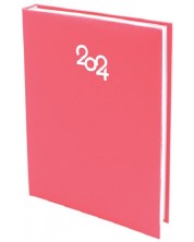 Бележник Spree Pastel - С твърда корица, червен, 168 листа, 2024