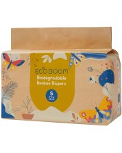 Бебешки бамбукови пелени Eco Boom - Pure, размер 2, 36 броя -1
