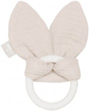 Бебешка силиконова гризалка Jollein - Bunny Ears Nougat