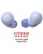 Безжични слушалки Sony - WF-C700N, TWS, ANC, лилави -1