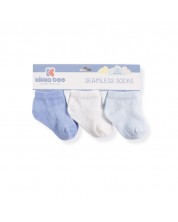 Бебешки къси чорапи KikkaBoo Solid - Памучни, 2-3 години, сини -1