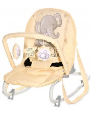 Бебешки шезлонг Lorelli - Eliza, Yellow Cute Elephant -1
