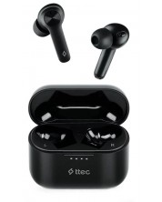 Безжични слушалки ttec - AirBeat Play, TWS, черни