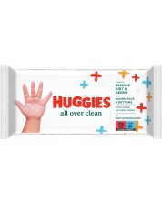 Бебешки мокри кърпички Huggies - All Over Clean, 56 броя -1