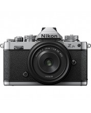 Безогледален фотоапарат Nikon - Z fc, 28mm, /f2.8 Silver -1
