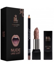 Bel London Комплект Nude like lust - Червило Argan, N02 + Молив за устни, N113
