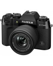Безогледален фотоапарат Fujifilm - X-T50, XC 15-45 mm, f/3.5-5.6, Black -1