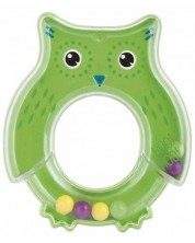 Бебешка дрънкалка Canpol - Owl, зелена