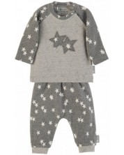 Бебешки анцуг Sterntaler - Със звездички, 74 cm, 6-9 месеца, тъмносив