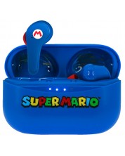Детски слушалки OTL Technologies - Super Mario, TWS, сини/червени