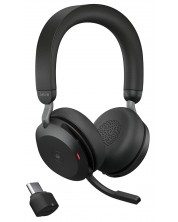 Безжични слушалки с микрофон Jabra - Evolve  2 75 UC USB-C, ANC, черни