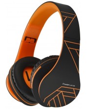 Безжични слушалки PowerLocus - P2, черни/оранжеви -1