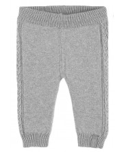 Бебешки плетени панталонки Sterntaler - 62 cm, 4-5 месеца, сиви -1