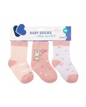 Бебешки чорапи KikkaBoo Rabbits in Love - Памучни, 0-6 месеца
