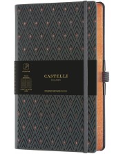 Бележник Castelli Copper & Gold - Diamonds Copper, 13 x 21 cm, линиран