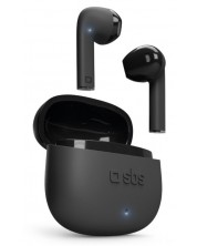 Безжични слушалки SBS - One Color, TWS, черни -1