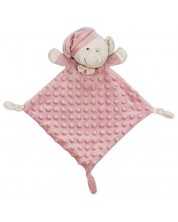 Бебешка играчка за гушкане Interbaby - Doudou, мече, тъмнорозова -1