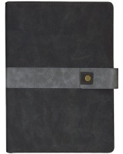 Бележник Lastva Prima - B5, черен, с копче -1