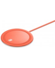 Безжично зарядно Cellularline - Qi Neon, 10W, оранжево