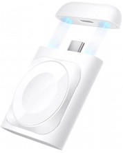 Безжично зарядно ESR - Portable Wireless Charger, Apple Watch, бяло