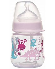 Бебешко шише NIP - РР, Flow S, 0 м+, 150 ml, Girl 