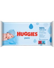 Бебешки мокри кърпички Huggies - Pure, 56 броя -1