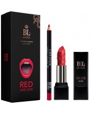 Bel London Комплект Red like love - Червило Argan, N07 + Молив за устни, N105