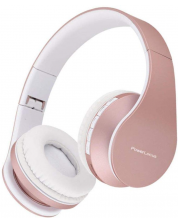 Безжични слушалки PowerLocus - P1, розови/златисти