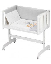 Бебешка мини кошара Interbaby - Животни, със спален комплект -1