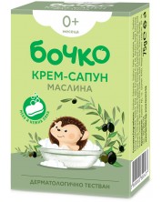 Бебешки крем-сапун Бочко - Маслина, 75 g -1