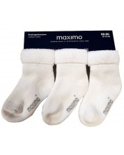 Бебешки хавлиени чорапи Maximo - Бели -1