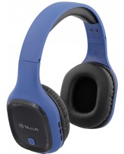 Безжични слушалки с микрофон Tellur - Pulse, сини -1