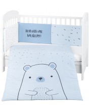 Бебешки спален комплект от 2 части KikkaBoo - Bear with me Blue, 60 х 120 cm
