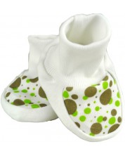 Бебешки обувки For Babies - Зелени точки, 0+ месеца -1