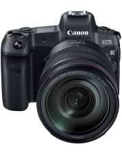 Безогледален фотоапарат Canon - EOS R, RF24-105, f/4-7.1, черен