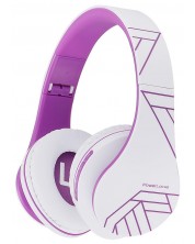 Безжични слушалки PowerLocus - P2, лилави/бели -1
