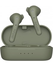 Безжични слушалки Defunc - True Basic, TWS, зелени