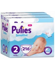 Бебешки пелени Pufies Sensitive 2 - 216 броя -1