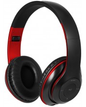 Безжични слушалки с микрофон Xmart - 06R, черни/червени -1