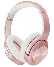 Безжични слушалки с микрофон PowerLocus - CD, ANC, розови -1