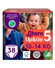 Бебешки пелени гащи Libero Up&Go – Jumbo 5 (10-14 kg), 38 броя -1