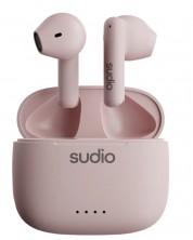Безжични слушалки Sudio - A1, TWS, розови -1