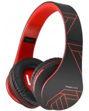 Безжични слушалки PowerLocus - P2, черни/червени
