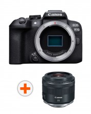 Безогледален фотоапарат Canon - EOS R10, Black + Обектив Canon - RF 35mm f/1.8 IS Macro STM
