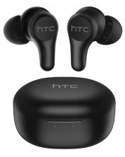 Безжични слушалки HTC - True Wireless Earbuds Plus, ANC, черни